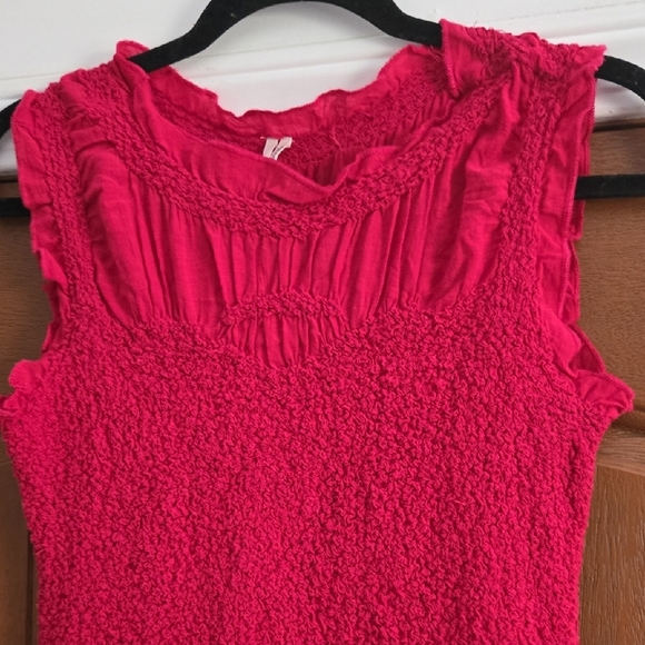 Anthropologie Ruffle Trim Textured Midi Dress Size Small - Picture 3 of 5